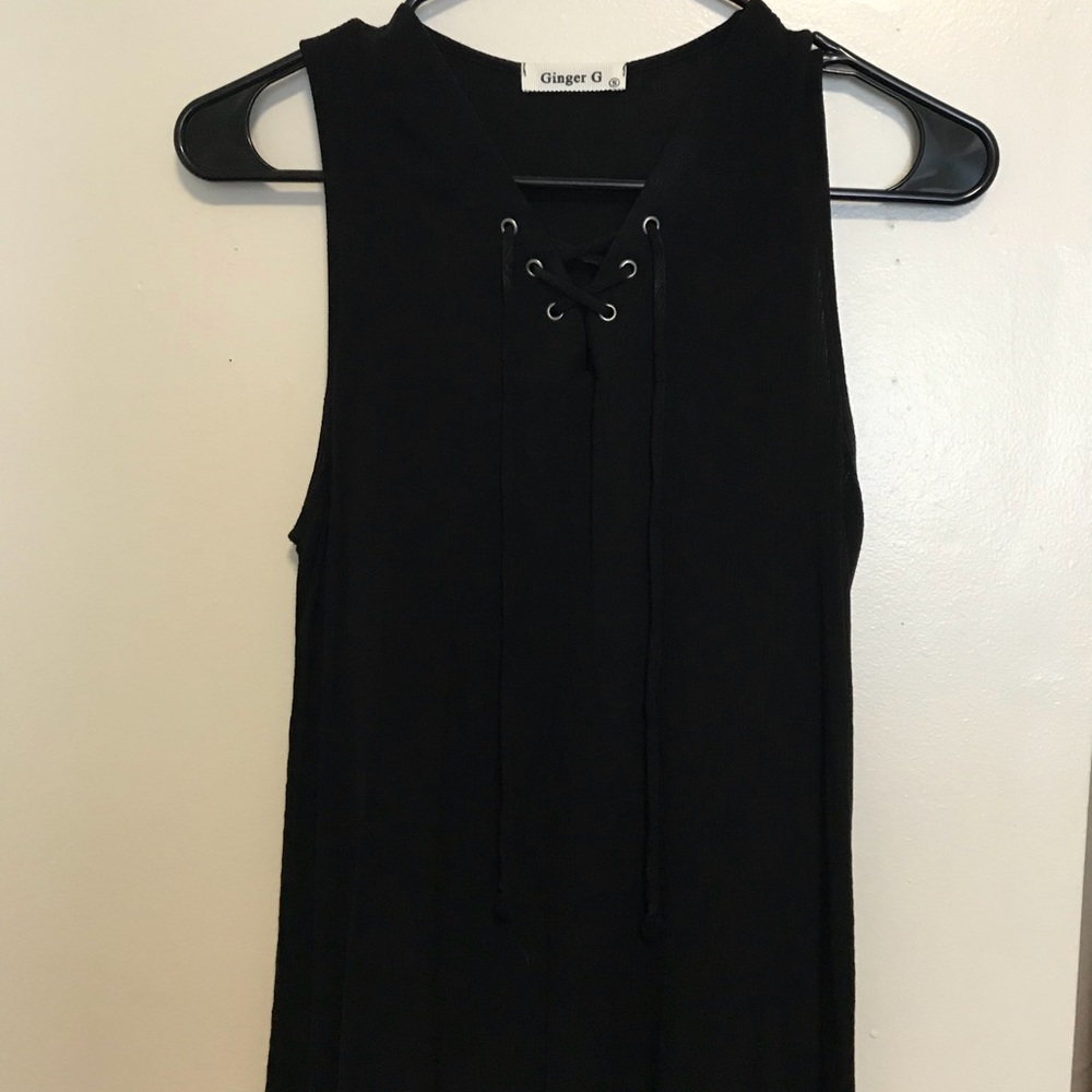 Lace up tank top